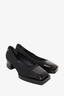 Chanel Black Canvas Square Cap Toe Block Heels Size 36