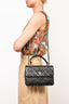 Chanel Black Lambskin Trendy Flap Bag with Top Handle