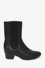 Chanel Black Leather Chelsea Boots Size 36