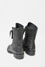 Chanel Black Leather Quilted Boots Size 38