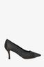 Chanel Black Satin Pointed Heels sz 38.5
