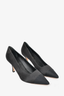 Chanel Black Satin Pointed Heels sz 38.5