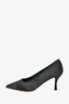 Chanel Black Satin Pointed Heels Size 38.5