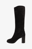 Pre-loved Chanel™ Black Suede Knee High Boots Size 42