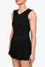 Pre-loved Chanel™ Black Textured Wool V-Neck Mini Dress Size 38