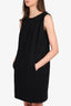 Pre-Loved Chanel™ Black Wool/Silk Embroidery Sleeveless Dress Size 46