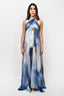 Chanel Blue Watercolour Silk Maxi Cover-Up Dress