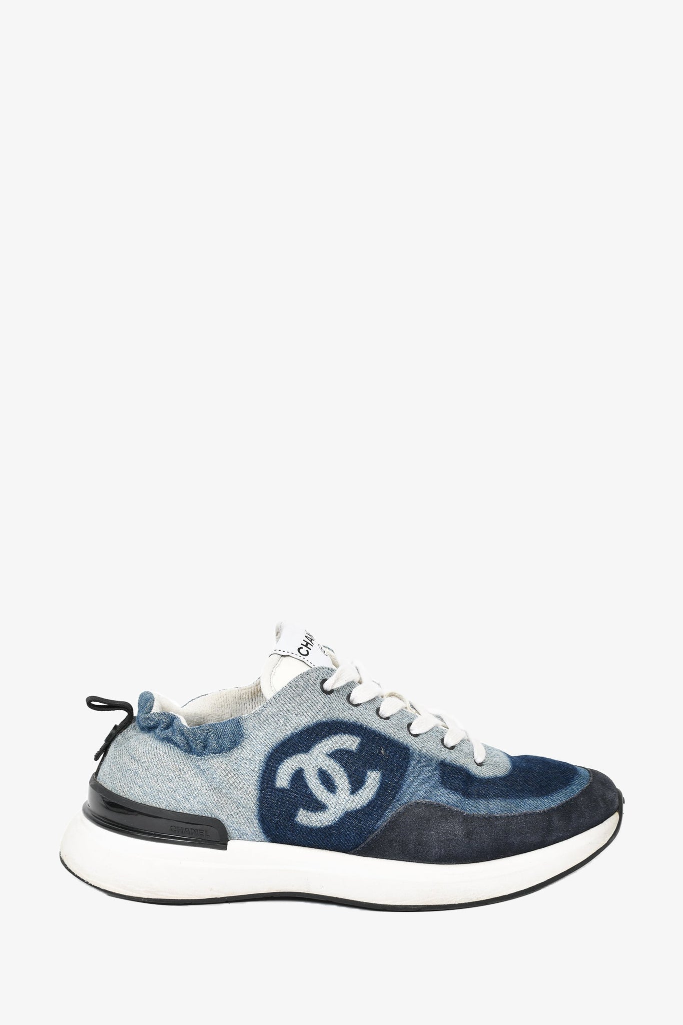 Chanel Denim 'CC' Logo Sneakers Size 38.5 – Mine & Yours