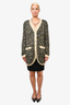 Pre-loved Chanel™ Fall 2019 Egyptian Collection Black/Gold Metallic Knit/Tweed Cardigan Size 44