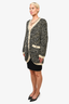 Pre-loved Chanel™ Fall 2019 Egyptian Collection Black/Gold Metallic Knit/Tweed Cardigan Size 44