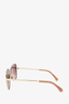 Pre-loved Chanel™ Gold Frame Crystal Embellished Brown Tinted Sunglasses