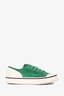 Pre-Loved Chanel™ Green Suede Low Top Sneakers Size 36