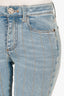Pre-loved Chanel™ Light Blue Wash Gold Striped Denim Skinny Jeans Size 34