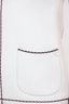 Pre-loved Chanel™ Light Grey/Multi Coloured Braided Trim Cold Shoulder Shift Dress Size 38
