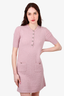 Pre-loved Chanel™ Lilac Metallic Knit Sweater Dress Size 38