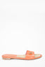 Pre-loved Chanel™ Orange Patent Leather CC Slide Size 38.5