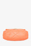 Chanel Orange Shiny Lambskin 19 Flap Bag