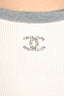 Pre-loved Chanel™ Silver/Blue Knit Dress Size 38