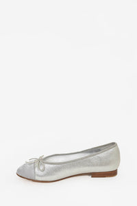 Chanel Silver Metallic CC Ballet Flats sz 38 – Mine & Yours