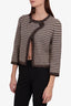 Pre-loved Chanel™ 2007 Brown Cashmere Tweed Cardigan Size 38