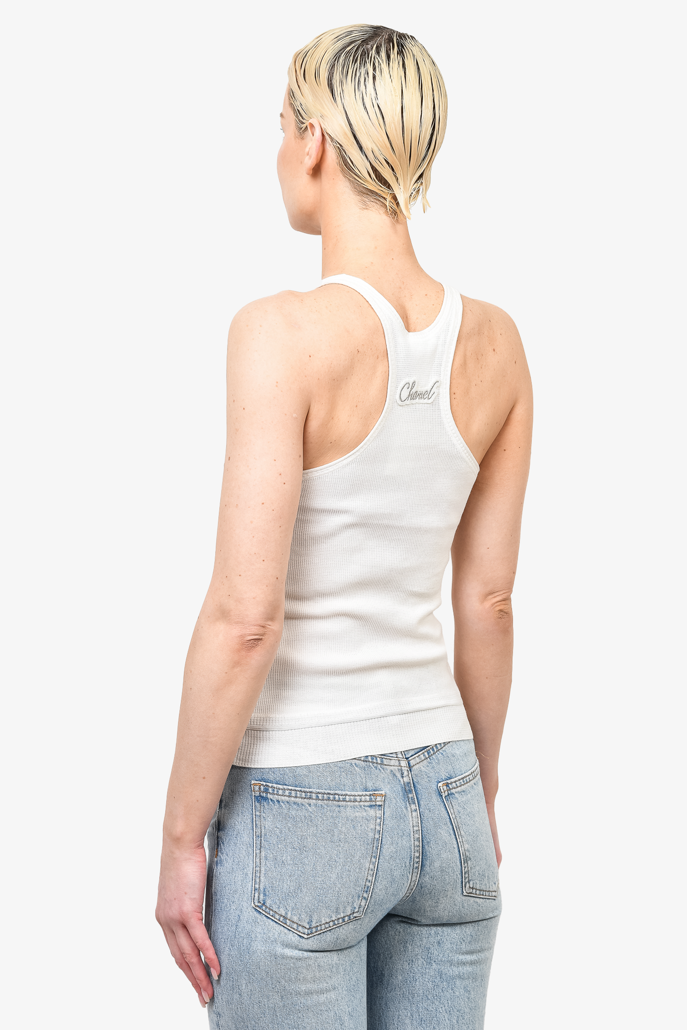 Chanel White Knit Tank Top sz 38 – Mine & Yours