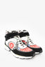 Pre-loved Chanel™ White Leather PVC Printed High Top Sneakers Size 39