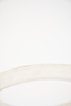 Chanel White Leather 'CC' Buckle Belt Size 80/32