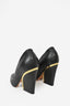 Chloe Black Grained Leather Pointed Toe Heels Size 37.5
