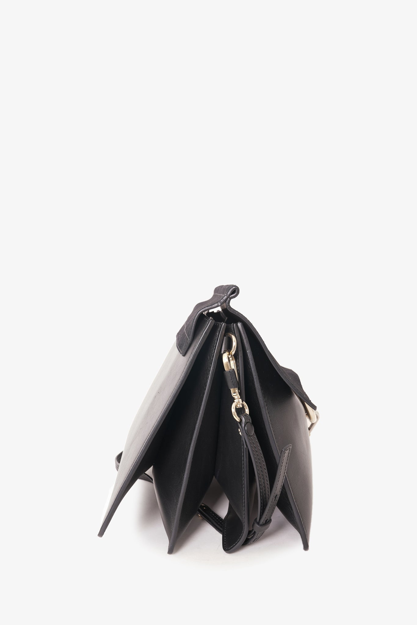 Chloe Black Leather/Suede Medium Faye Shoulder Bag