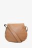 Chloe Brown Grained Leather Medium Marcie Crossbody Bag