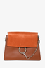 Chloe Brown Leather/Suede Medium 'Faye' Shoulder Bag