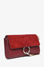 Chloe Burgundy Leather Faye Mini Crossbody Bag