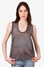 Chloe Grey Patterned Sleeveless Tank Top Size S