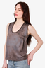 Chloe Grey Patterned Sleeveless Tank Top Size S