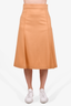 Chloe Tan Wool A-Line Midi Skirt Size 38
