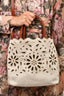 Chloe Taupe Linen 'Kamila' Tote With Strap