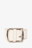 Chloe White/Silver Leather Belt Size S