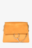 Chloe Yellow Leather/Suede Medium Faye Shoulder Bag