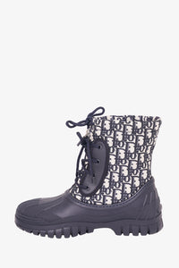 Christian Dior D-Venture Oblique Jacquard Combat Boots Size 37