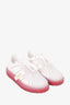 Christian Dior White Calfskin & Transparent Red Rubber Dior-id Sneaker Size 37