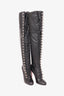 Christian Louboutin Black Leather High Boots Size 38