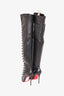 Christian Louboutin Black Leather High Boots Size 38