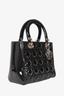 Christian Dior 2014 Black Patent Leather Medium Lady Dior Top Handle