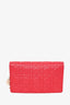 Christian Dior 2019 Red Cannage Calfskin Lady Dior Pouch On Chain