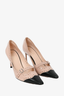 Christian Dior Beige/Black Brush Leather 'Spectadior' Heels Size 39