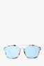Christian Dior Beige Tortoishell 'Abstract' Mirror Sunglasses