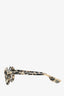 Christian Dior Beige Tortoishell 'Abstract' Mirror Sunglasses