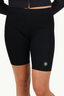 Christian Dior Black Biker Shorts with Embossed Logo Size 2