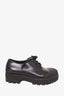 Christian Dior Black Brushed Calfskin Lace Up Derby Shoes Size 36.5