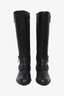 Christian Dior Black Cannage Leather Zip Detailed Boots Size 36